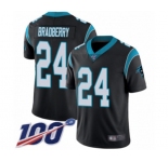 Men's Carolina Panthers #24 James Bradberry Black Team Color Vapor Untouchable Limited Player 100th Season Football Jersey