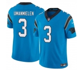 Men's Carolina Panthers #3 Princely Umanmielen Blue 2025 F.U.S.E. Vapor Limited Stitched Football Jersey