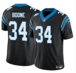 Men's Carolina Panthers #34 Mike Boone Black 2024 F.U.S.E. Vapor Limited Stitched Football Jersey