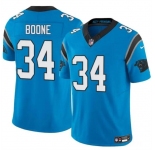 Men's Carolina Panthers #34 Mike Boone Blue 2024 F.U.S.E. Vapor Limited Stitched Football Jersey