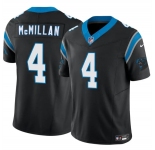 Men's Carolina Panthers #4 Tetairoa McMillan Black 2025 Draft F.U.S.E. Vapor Limited Football Stitched Jersey