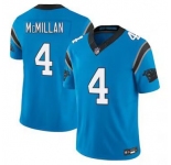 Men’s Carolina Panthers #4 Tetairoa McMillan Blue Limited Stitched Jersey