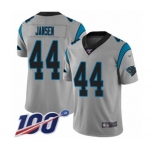 Men's Carolina Panthers #44 J.J. Jansen Silver Inverted Legend Limited 100th Season Football Jersey