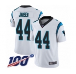 Men's Carolina Panthers #44 J.J. Jansen White Vapor Untouchable Limited Player 100th Season Football Jersey