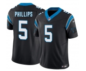 Men's Carolina Panthers #5 Jaelan Phillips Black 2025 F.U.S.E. Vapor Limited Stitched Football Jersey