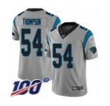 Men's Carolina Panthers #54 Shaq Thompson Silver Inverted Legend Limited 100th Season Football Jersey