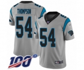 Men's Carolina Panthers #54 Shaq Thompson Silver Inverted Legend Limited 100th Season Football Jersey