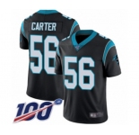Men's Carolina Panthers #56 Jermaine Carter Black Team Color Vapor Untouchable Limited Player 100th Season Football Jersey
