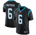 Men's Carolina Panthers #6 Baker Mayfield Black Vapor Untouchable Limited Stitched Jersey