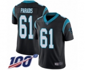 Men's Carolina Panthers #61 Matt Paradis Black Team Color Vapor Untouchable Limited Player 100th Season Football Jersey