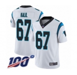 Men's Carolina Panthers #67 Ryan Kalil White Vapor Untouchable Limited Player 100th Season Football Jersey