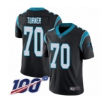 Men's Carolina Panthers #70 Trai Turner Black Team Color Vapor Untouchable Limited Player 100th Season Football Jersey