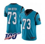 Men's Carolina Panthers #73 Greg Van Roten Blue Alternate Vapor Untouchable Limited Player 100th Season Football Jersey