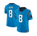 Men's Carolina Panthers #8 Jaycee Horn Blue 2023 F.U.S.E. Vapor Untouchable Stitched Football Jersey