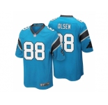 Men's Carolina Panthers #88 Greg Olsen Light Blue Color Rush Limited Jersey