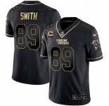 Men's Carolina Panthers #89 Steve Smith Black Gold With 4-Star C Patch Vapor Limited Football Stitched Jersey
