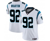 Men's Carolina Panthers #92 Tershawn Wharton White 2025 Vapor Limited Football Stitched Jersey