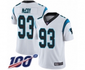 Men's Carolina Panthers #93 Gerald McCoy White Vapor Untouchable Limited Player 100th Season Football Jersey