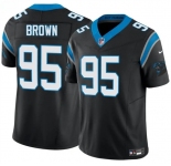 Men's Carolina Panthers #95 Derrick Brown Black 2025 F.U.S.E. Vapor Limited Football Stitched Jersey