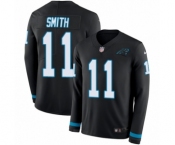 Men's Nike Carolina Panthers #11 Torrey Smith Limited Black Therma Long Sleeve NFL Jersey