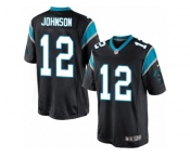 Men's Nike Carolina Panthers #12 Charles Johnson Limited Black Team Color NFL Jersey