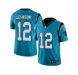Men's Nike Carolina Panthers #12 Charles Johnson Limited Blue Rush NFL Jersey