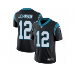 Men's Nike Carolina Panthers #12 Charles Johnson Vapor Untouchable Limited Black Team Color NFL Jersey