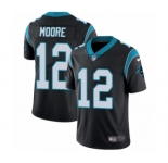 Men's Nike Carolina Panthers #12 DJ Moore Black Team Color Vapor Untouchable Limited Player NFL Jersey