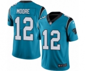 Men's Nike Carolina Panthers #12 DJ Moore Limited Blue Rush Vapor Untouchable NFL Jersey