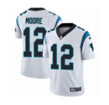 Men's Nike Carolina Panthers #12 DJ Moore White Vapor Untouchable Limited Player NFL Jersey