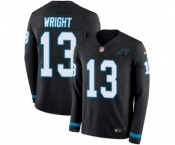 Men's Nike Carolina Panthers #13 Jarius Wright Limited Black Therma Long Sleeve NFL Jersey