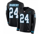 Men's Nike Carolina Panthers #24 James Bradberry Limited Black Therma Long Sleeve NFL Jersey
