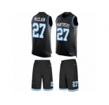 Men's Nike Carolina Panthers #27 Robert McClain Limited Black Tank Top Suit NFL Jersey