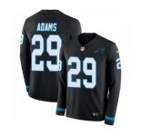 Men's Nike Carolina Panthers #29 Mike Adams Limited Black Therma Long Sleeve NFL Jersey