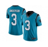 Men's Nike Carolina Panthers #3 Derek Anderson Limited Blue Rush NFL Jersey