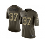 Men's Nike Carolina Panthers #37 Dezmen Southward Limited Green Salute to Service NFL Jersey