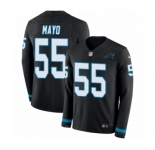 Men's Nike Carolina Panthers #55 David Mayo Limited Black Therma Long Sleeve NFL Jersey