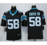 Men's Nike Carolina Panthers #58 Thomas Davis Black Limited Jerseys