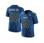 Men's Nike Carolina Panthers #58 Thomas Davis Limited Blue 2017 Pro Bowl NFL Jersey