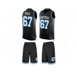 Men's Nike Carolina Panthers #67 Ryan Kalil Limited Black Tank Top Suit NFL Jersey