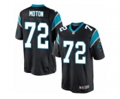 Men's Nike Carolina Panthers #72 Taylor Moton Limited Black Team Color NFL Jersey