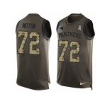 Men's Nike Carolina Panthers #72 Taylor Moton Limited Green Salute to Service Tank Top NFL Jersey
