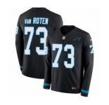 Men's Nike Carolina Panthers #73 Greg Van Roten Limited Black Therma Long Sleeve NFL Jersey