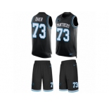 Men's Nike Carolina Panthers #73 Michael Oher Limited Black Tank Top Suit NFL Jersey