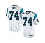 Men's Nike Carolina Panthers #74 Daeshon Hall Limited White NFL Jersey