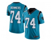 Men's Nike Carolina Panthers #74 Mike Remmers Limited Blue Rush NFL Jersey