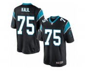 Men's Nike Carolina Panthers #75 Matt Kalil Limited Black Team Color NFL Jersey