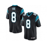 Men's Nike Carolina Panthers #8 Andy Lee Limited Black Team Color NFL Jersey