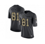 Men's Nike Carolina Panthers #81 Kevin Norwood Limited Black 2016 Salute to Service NFL Jersey
