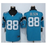 Men's Nike Carolina Panthers #88 Greg Olsen Blue Limited Jerseys